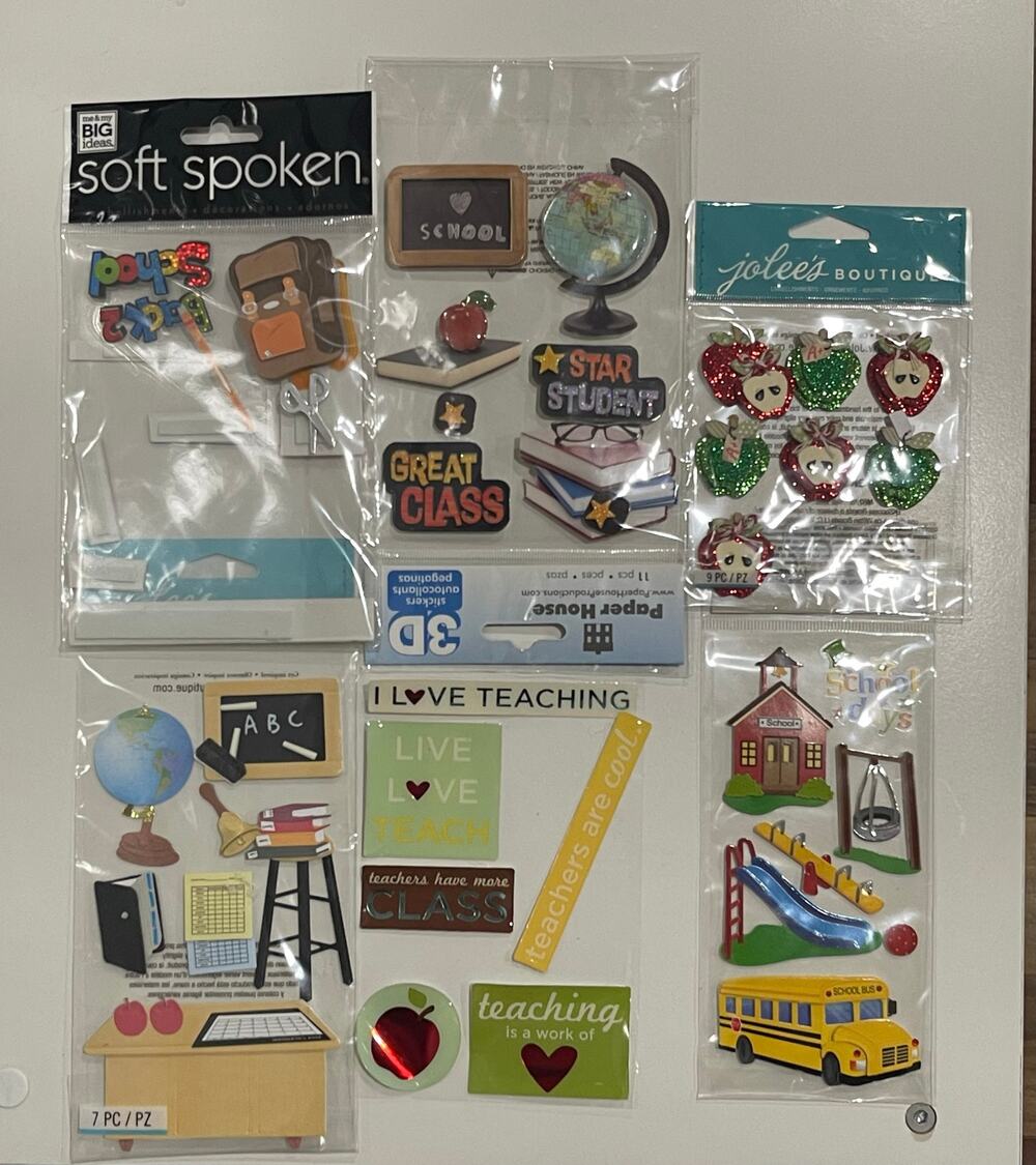 6 Sheets Of Teachers Stickers Mostly New
